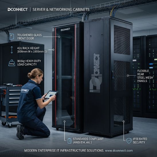 DConnect Server & Networking Cabinet 42U (800x1000)